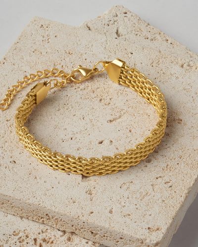 Pastiche Woven Bracelet - Metallic