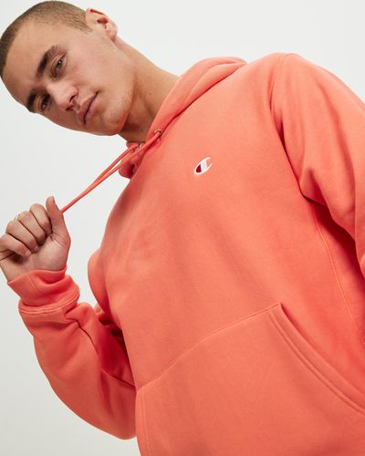 Champion Reverse Weave C Logo Hoodie - Orange