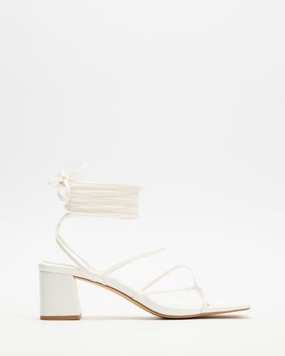 Spurr Coco Lace Up Heels - Natural