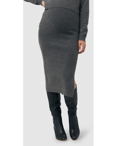 Ripe Maternity Dani Knit Skirt - Grey
