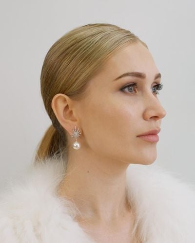 Stephanie Browne Venus Pearl Earrings - Multicolour