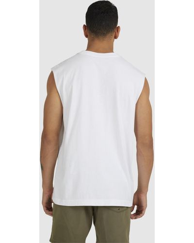 RVCA Big Washed Muscle T Shirt For Men - White