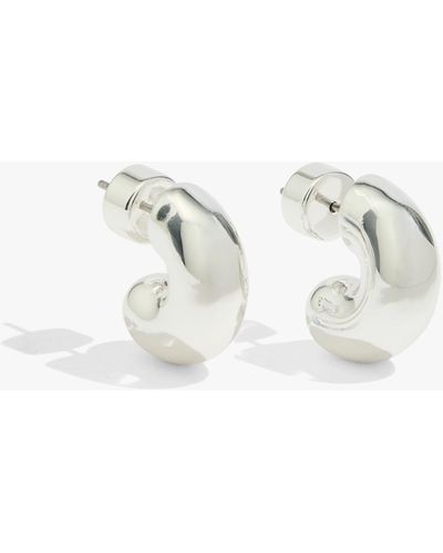 Country Road Small Round Hoop Earring - White