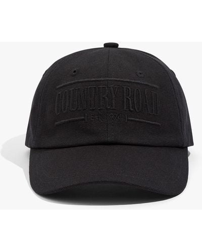 Country Road Australian Cotton Heritage Cap - Black