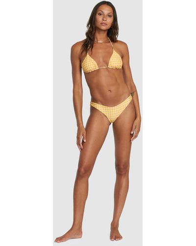 RVCA Sunkissed Slide Reversible Triangle Bikini Top - Brown