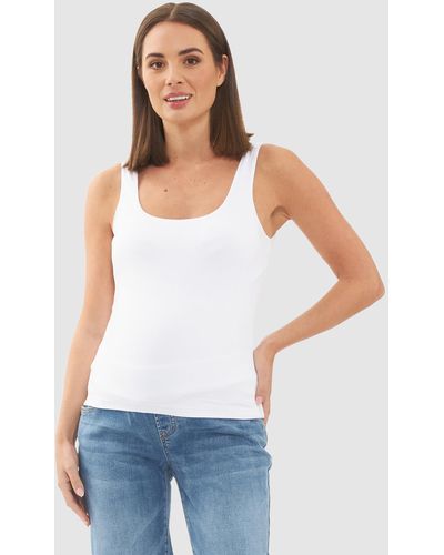 Ripe Maternity Luxe Knit Tank Top - White
