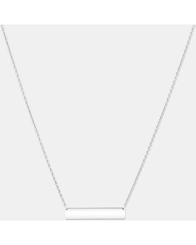 Michael Hill Bar Necklace In Sterling - Metallic