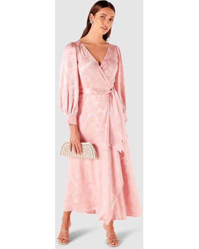 SACHA DRAKE Versailles Wrap Dress - Pink