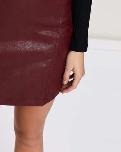 Atmos&Here Elora Pu Mini Skirt - Multicolour