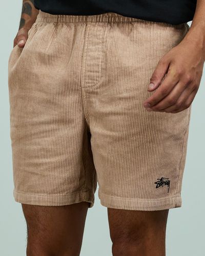 Stussy Wide Wale Cord Beachshorts - Natural