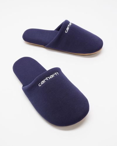 Carhartt Script Embroidery Slippers - Blue