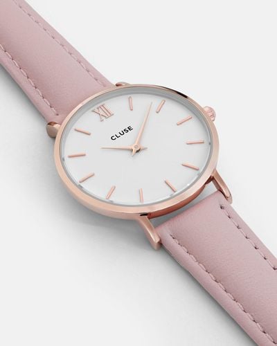 Cluse Minuit Leather - Pink