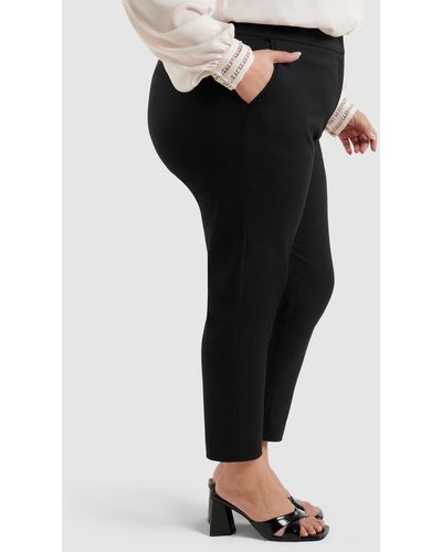 Forever New Audrey Curve High Waist Cropped Trousers - Black