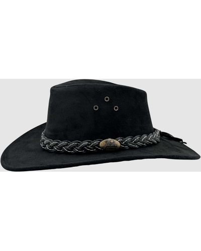 Jacaru 1007 Wallaroo Suede Hat - Black
