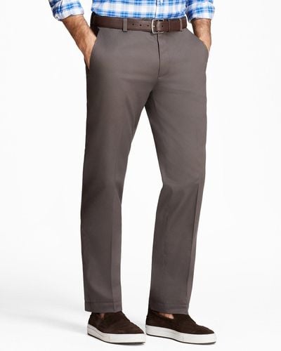 Brooks Brothers Slim Fit Stretch Advantage Chino Trousers - Grey