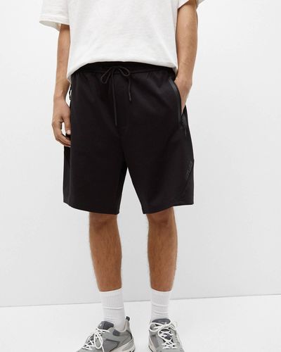 Pull&Bear Bermuda jogging Shorts With Zips - White