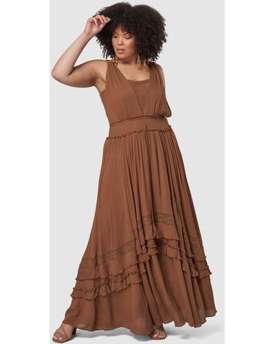 The Poetic Gypsy Sunbeam Maxi Dress - Brown