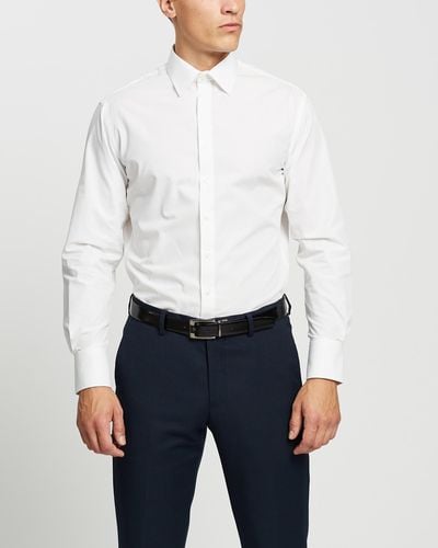 Van Heusen Euro Tailored Fit Solid Shirt - White