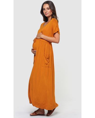 Bamboo Body Mila Maxi Dress - Orange