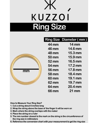 Kuzzoi Iconic Exclusive Ring Statement Chunky Massive Trend In 925 Sterling - Metallic