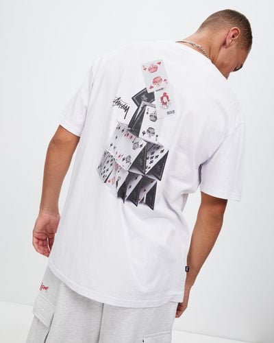 Stussy House Of Cards Ss Tee - White