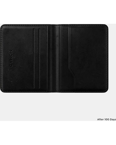 Nomad Card Wallet Plus Haroween Leather - Black