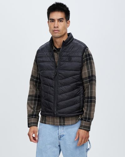 Jack & Jones Collared Bodywarmer Puffer Vest - Blue