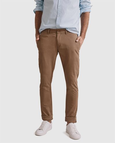 Country Road Verified Australian Cotton Slim Fit Stretch Chino - Brown