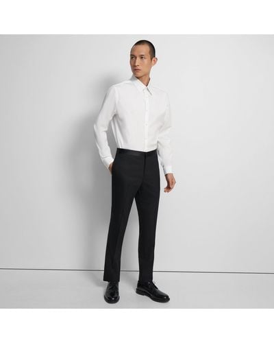 Theory Mayer Tuxedo Pant In Stretch Wool - Gray