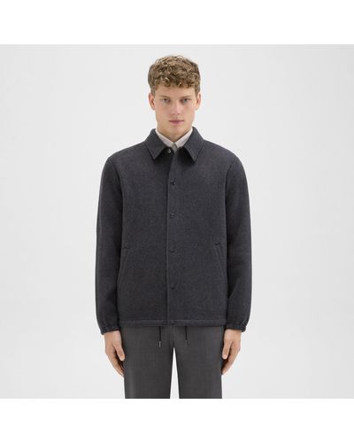 river trucker jacket in double face wool cashmere