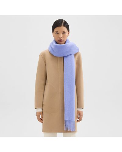 Theory Classic Scarf In Cashmere - Blue