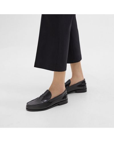 Theory City Loafer In Leather - Black