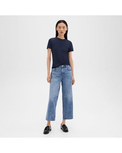 Theory Relaxed Straight Jean In Denim - Blue