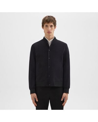 Theory Murphy Bomber Jacket In Precision Ponte - Black