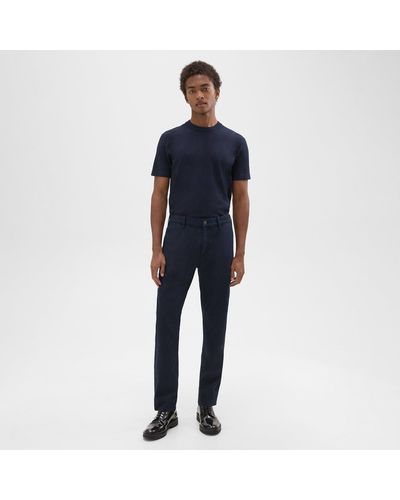 Theory Zaine Carpenter Pant In Stretch Cotton Canvas - Blue