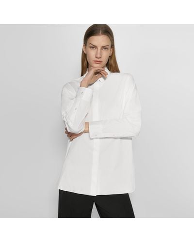 Theory Menswear Shirt In Good Cotton - White