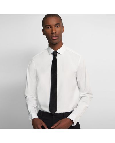 Theory Roadster Tie In Solid Silk - White