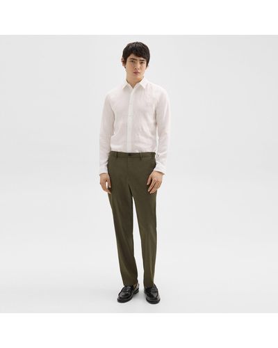Theory Curtis Drawstring Pant In Good Linen - Gray