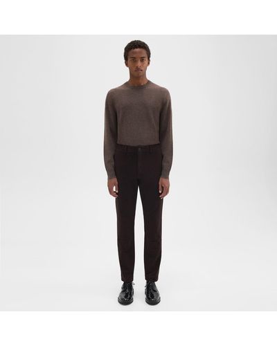 Theory Zaine Pant In Cotton Moleskin - Brown