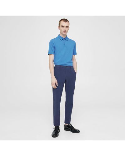 Theory Zaine Pant In Printed Precision Ponte - Blue