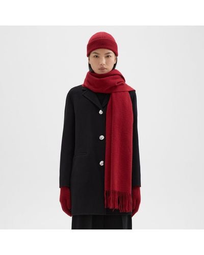 Theory Scarf, Hat & Gloves Set In Cashmere - Red