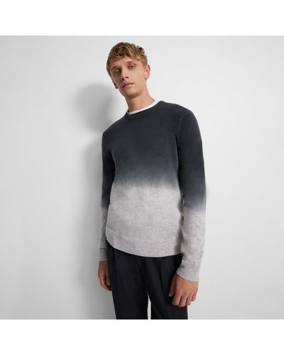 Theory Hilles Crewneck Sweater In Cashmere - Gray