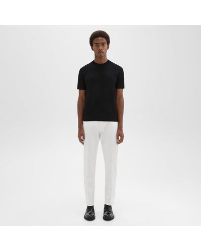 Theory Zaine Pant In Stretch Cotton - Black