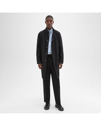 Theory Reversible Stand-collar Trench Coat - Black