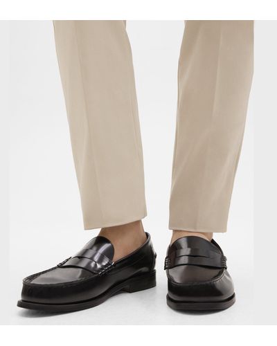 Theory City Loafer In Leather - Natural