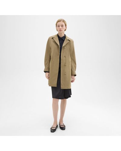 Theory Tailored Cotton-blend Coat - Natural