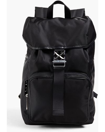 Off-White c/o Virgil Abloh Arrow Faux Leather-trimmed Nylon Backpack - Black