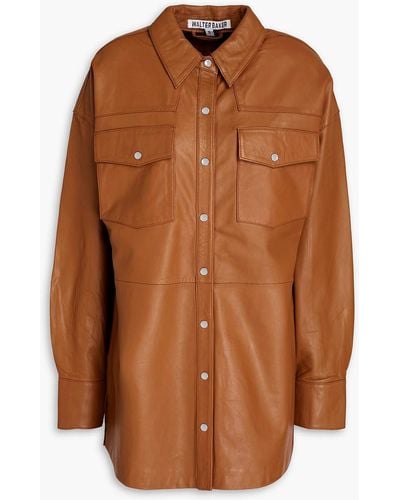 Walter Baker Shandi Leather Shirt - Brown