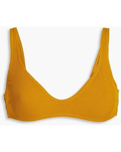 Zimmermann Ribbed Bikini Top - Orange