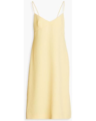 Emilia Wickstead Crepe Midi Slip Dress - Yellow